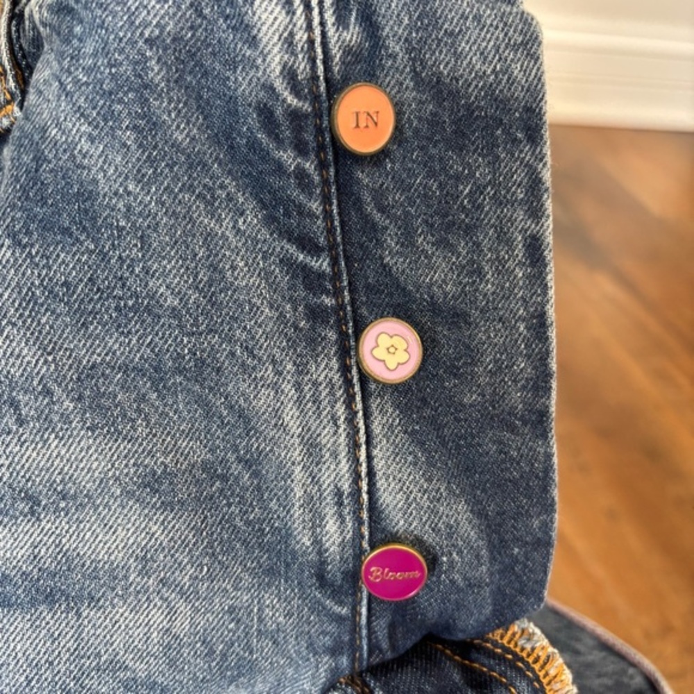 Scotch & Soda‎ The Bay Purple Floral Distressed Organic Cotton Boyfriend Jeans - Picture 11 of 16